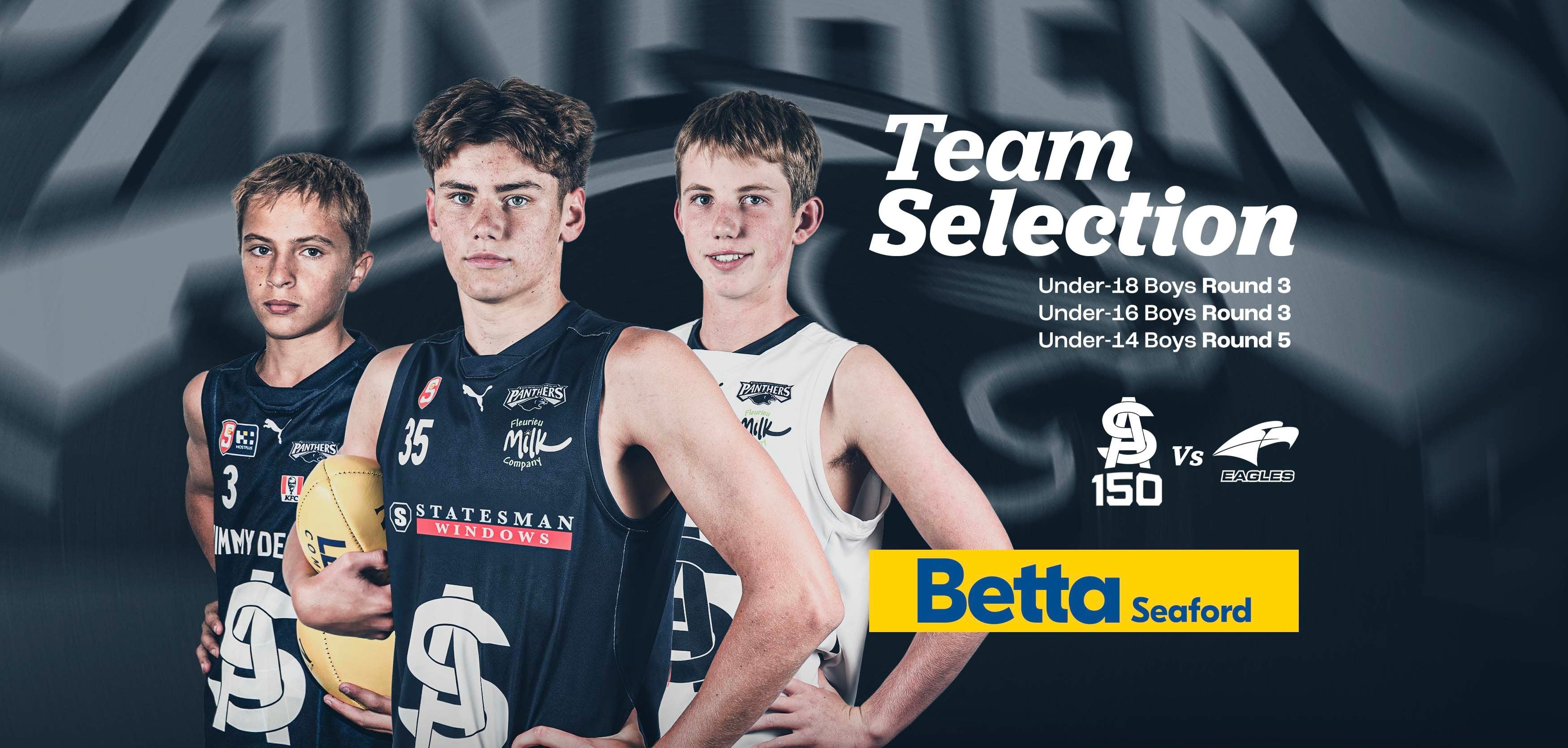 BETTA Team Selection: Juniors Round 3 v Eagles BETTA Team Selection: Juniors Round 3 v Eagles